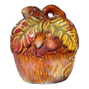 CERAMIC acorn napkin holder, excellent condition, retro